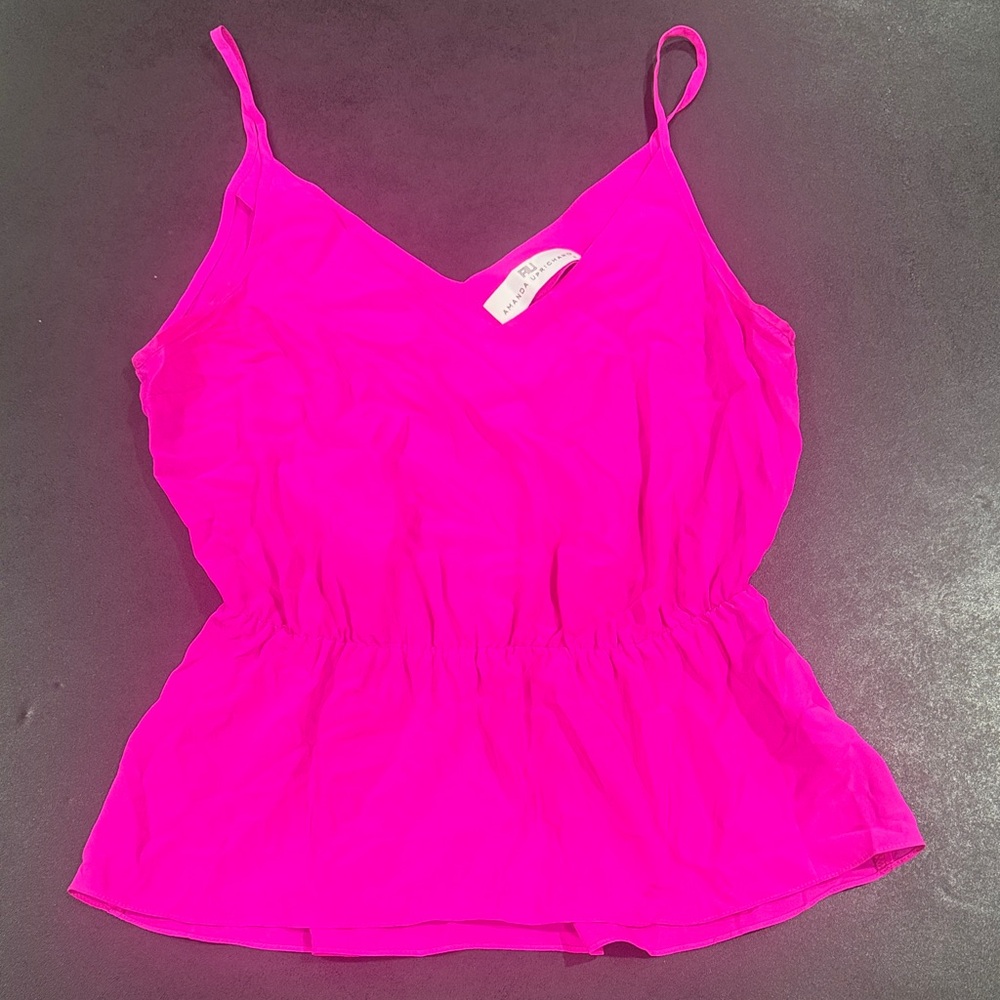 Amanda Uprichard Vibrant Pink Camisole